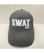 SWAT Cop  Black Ball Cap Hat Embroidered Adjustable SnapBack One Size - $9.79