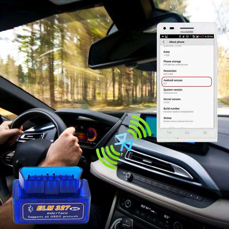 OBD2 Scanner ELM327 Car Diagnostic Detector Code Reader Tool V2.1 WIFI Bluetoo - £10.41 GBP