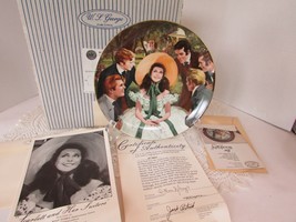 GWTW COLLECTOR PLATE SCARLETT &amp; SUITORS 50TH ANNIVERSARY 1ST COA BOX LTD... - $184.40 MXN
