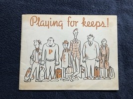 1943 U.S. NAVY &quot;PLAYING FOR KEEPS!&quot; BOOKLET AERONAUTICS TRAINING DIVISION - $29.68