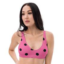 Autumn LeAnn Designs®  | Women&#39;s Padded Bikini Top,  Rose Pink with Blac... - £30.60 GBP