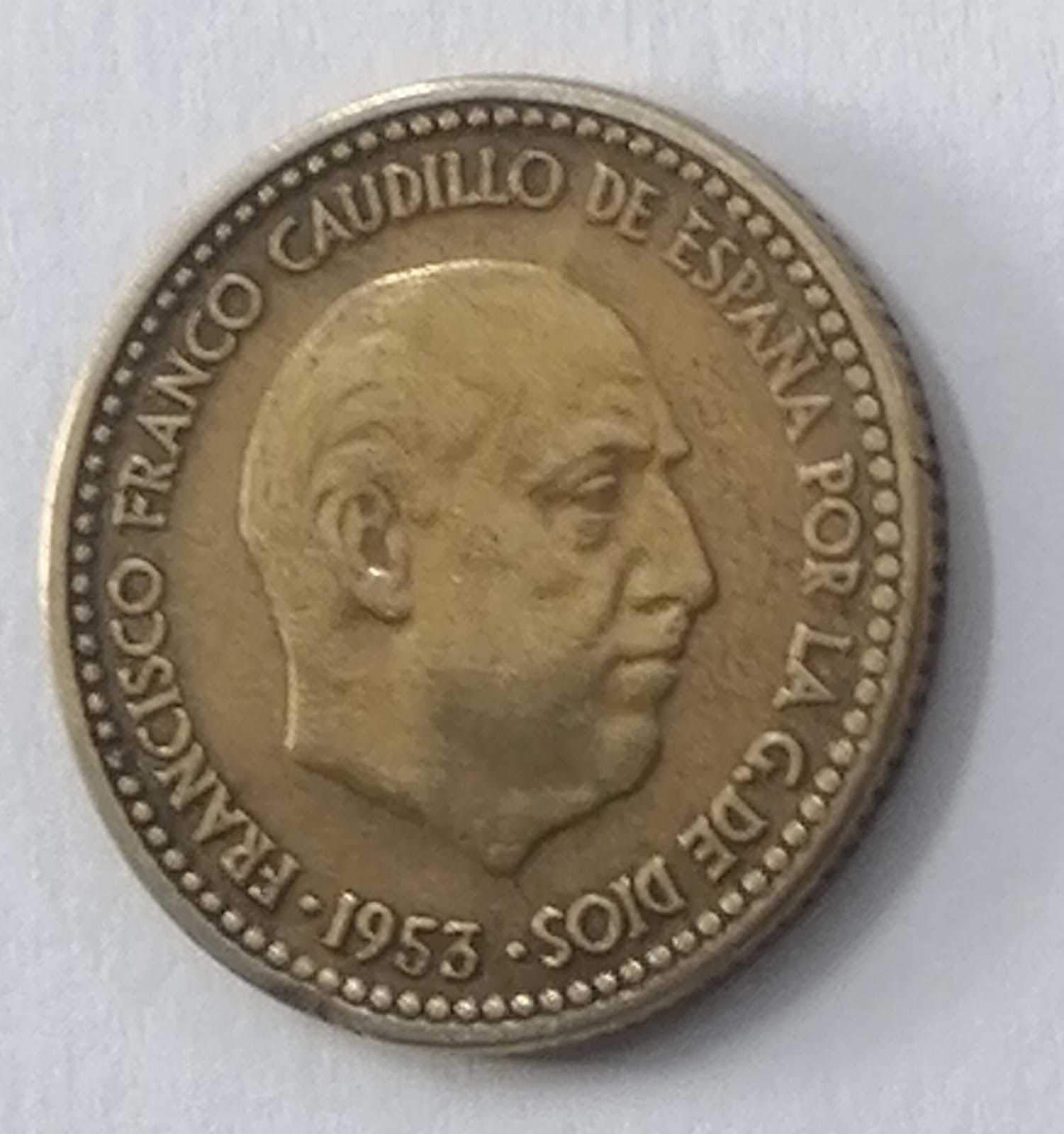 España 1 Peseta 1953 Estrella 56 - $2,500.00