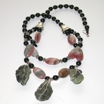 CHUNKY GEMSTONE necklace - This is unique designer and show  - £103.11 GBP