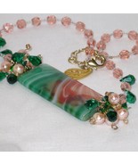 One of a kind Agate DESIGNER necklace. Amazing Genuine Color - $125.00