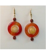 Chalcedony agate and Jade Earrings. - $15.77 CAD