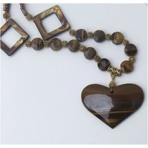 Tiger Iron fabulous Necklace - One of a kind Tiger Eye jewel - £47.05 GBP