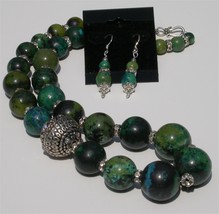 Going  Green with this Chrysocolla Necklace and Earrings. ti - $58.90