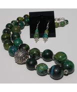 Going  Green with this Chrysocolla Necklace and Earrings. ti - $80.81 CAD