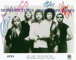 Styx Group Band Signed Autographed 8x10 Rp Photo By All Pieces Of Eight Classic - £15.27 GBP