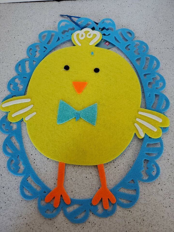 Blue Felt Easter Chick Wall Decor - $14.21