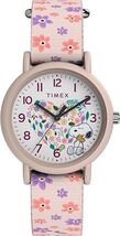 Timex X Peanut Floral 34mm Ladies Watch Fabric Strap TW2W33400 - $52.95