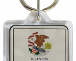 Illinois State Flag Key Chain 2 Sided Key Ring - £3.92 GBP