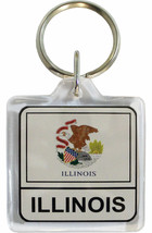 Illinois State Flag Key Chain 2 Sided Key Ring - $4.95
