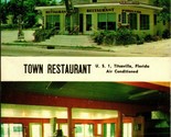 Town Restaurant Dual View Titusville Florida FL UNP Chrome Postcard B11 - $4.90