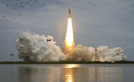 Space Shuttle Atlantis launches from KSC Pad 39A for STS-135 Photo Print - $8.81+