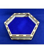 Hex MDF Dice Tray 7&quot; Laser Cut Tabletop RPG D&amp;D Pathfinder Board Game Blue - $15.26 CAD