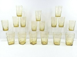 Seneca Driftwood Amber (6) Flat Tumbler (11) Juice Glass Set Vintage Morgantown  - £124.29 GBP