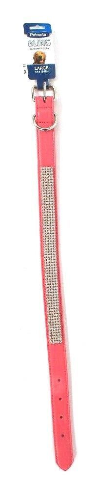 1 Count Petmate Bling Large 1" X 15 To 18" Bling Pink Custom Fit Collar - £15.97 GBP