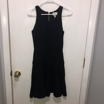 Milly Of New York Original Sleeveless Fit And Flare Knit Black Dress Size Small - £26.46 GBP
