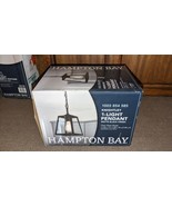 ​Hampton Bay P113-BKK Knightley 1-Light Matte Black and Glass Mini Pendant - $49.94 CAD