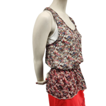 Rue 21 Boho Pullover Top Juniors Size Medium Floral Chiffon Sleeveless R... - $7.00