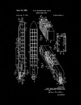 Barge Cargo Ship Patent Print - Black Matte - £6.23 GBP+