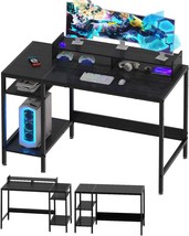 Computer Desk - 47” Gaming Desk, Home Office Desk With Storage, Small, B... - $90.98