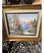 Vintage Original Oil Painting 14 X 12” matted framed signed - £128.21 GBP