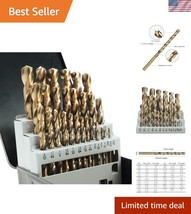 29-Piece M35 Cobalt Drill Bit Set with Titanium Finish - Precision &amp; Dur... - $1,681.19 MXN