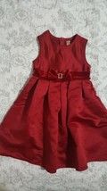 Toddler Girls Cherokee Red Satin Ruffle Dress size 4 - £13.93 GBP