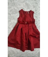 Toddler Girls Cherokee Red Satin Ruffle Dress size 4 - $335.41 MXN