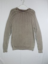 Vtg Liberty Sweaters Brown Ribbed Knit Grandpa 90s Size Large - £15.72 GBP