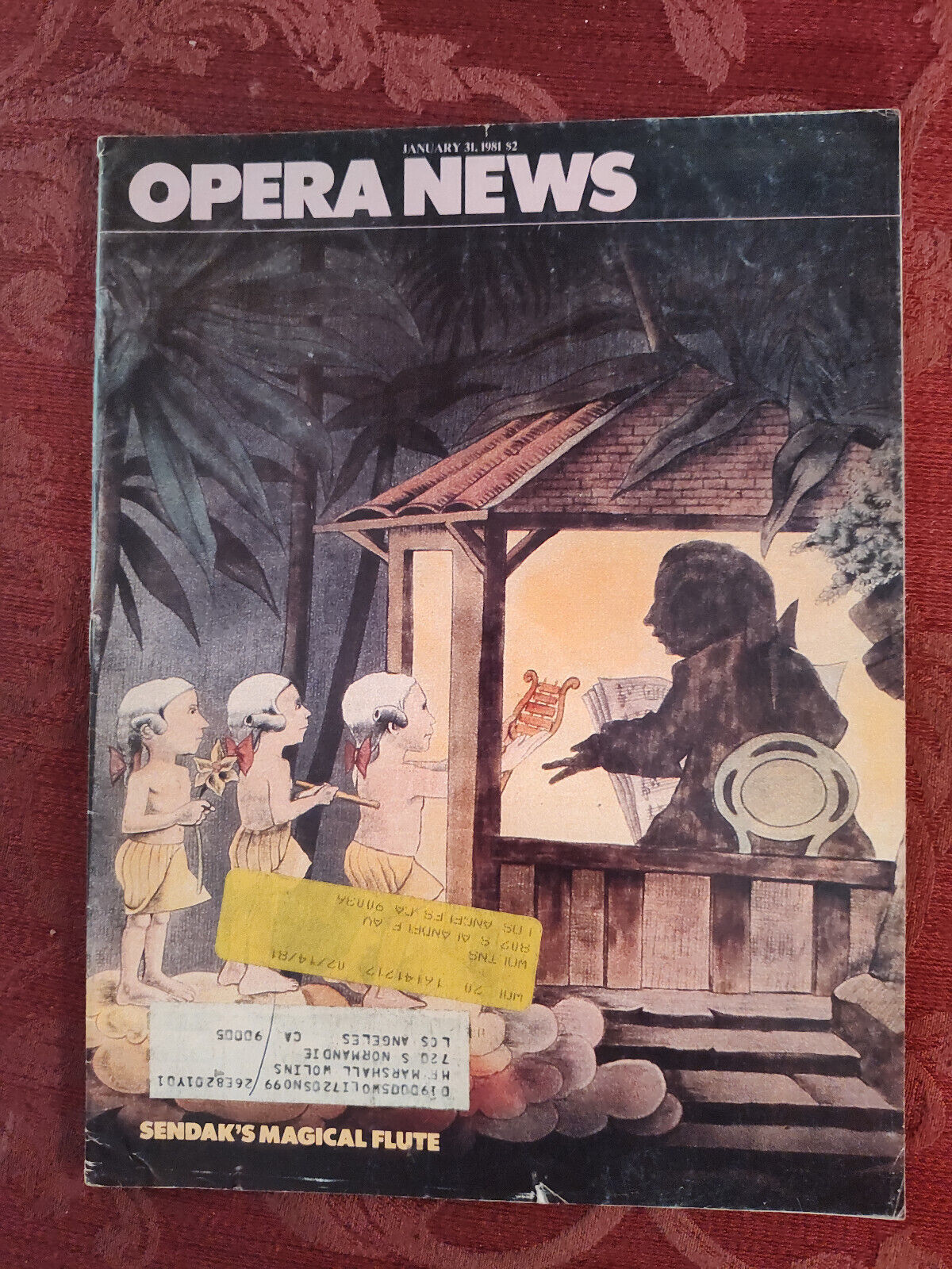 Rare METROPOLITAN OPERA NEWS January 31 1981 Maurice Sendak Mozart Magic... - $10.96