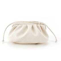women bag woven bag Cloud bag Soft Leather Madame Bag Single Shoulder Slant Dump - £39.24 GBP