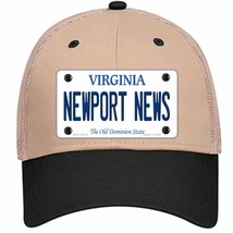 Newport News Virginia Novelty Khaki Mesh License Plate Hat - £22.77 GBP