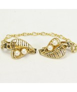Sweater Keeper Jewelry Gold Tone Faux Pearls - €9,42 EUR