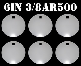 6in. 3/8in.Thk. AR500 Gong Steel Shooting Targets - 6pc. Metal Shooting ... - $107.99
