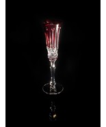 Faberge  Xenia  Red Cut to Clear Crystal Flute - £195.59 GBP