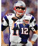 Tom Brady New England Patriots NFL Football Quarterback Art Print 1WC2 - $34.67 CAD+