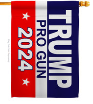 Trump Pro Gun House Flag Vote 28 X40 Double-Sided Banner - £29.44 GBP