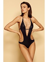 NWT Agent Provocateur Tonya One Piece Monokini Silver Chain Swimsuit sz 4 L - $289.00