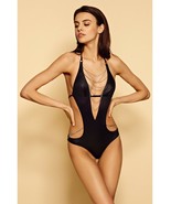 NWT Agent Provocateur Tonya One Piece Monokini Silver Chain Swimsuit sz 4 L - $395.26 CAD