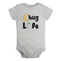 Chug Life Funny Romper Newborn Baby Bodysuits Infant Jumpsuits One-Piece Outfits - £8.35 GBP