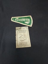 1941-1942 Woodstock Vermont High School Basketball Schedule &amp; Jacket Patch VT - £14.80 GBP