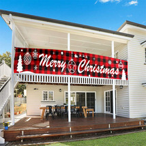 9Ft Large Merry Christmas Banner Sign Santa Xmas Outdoor Indoor Home Dec... - £18.37 GBP