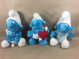 Three Vintage Plush Peyo Wallace Berrie Smurfs - £19.92 GBP