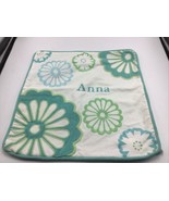 Pottery Barn Teen Pillow Cover 16&quot; Personalized ANNA Teal Green Vintage ... - £10.83 GBP