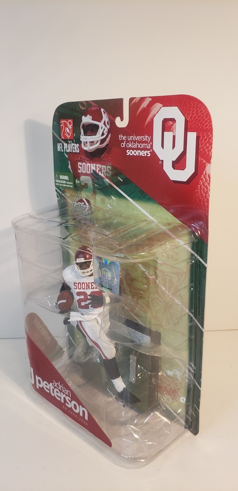 Adrian Peterson McFarlane Oklahoma Sooners Figure White Jersey Chase Variant NEW Item image 4