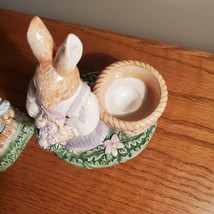 Easter Bunny Candle Holders, Avon Springtime Collection Rabbit Figurines image 5