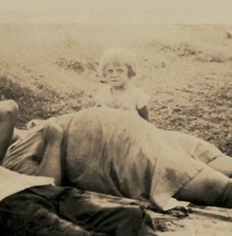 Real Photo Red House Creepy Child Family Rural 1945 Maine Silver Print R... - $45.00